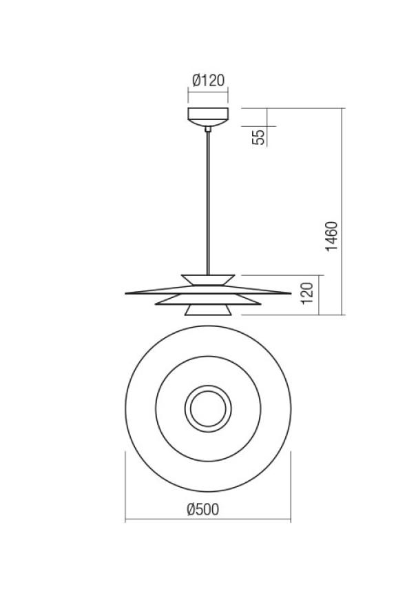 Lampada sospensione di design verde opaco Redo 01-3002