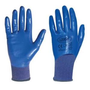 Guanti nylon finezza 18 ricoperti blu taglia 9 tecnofox-09