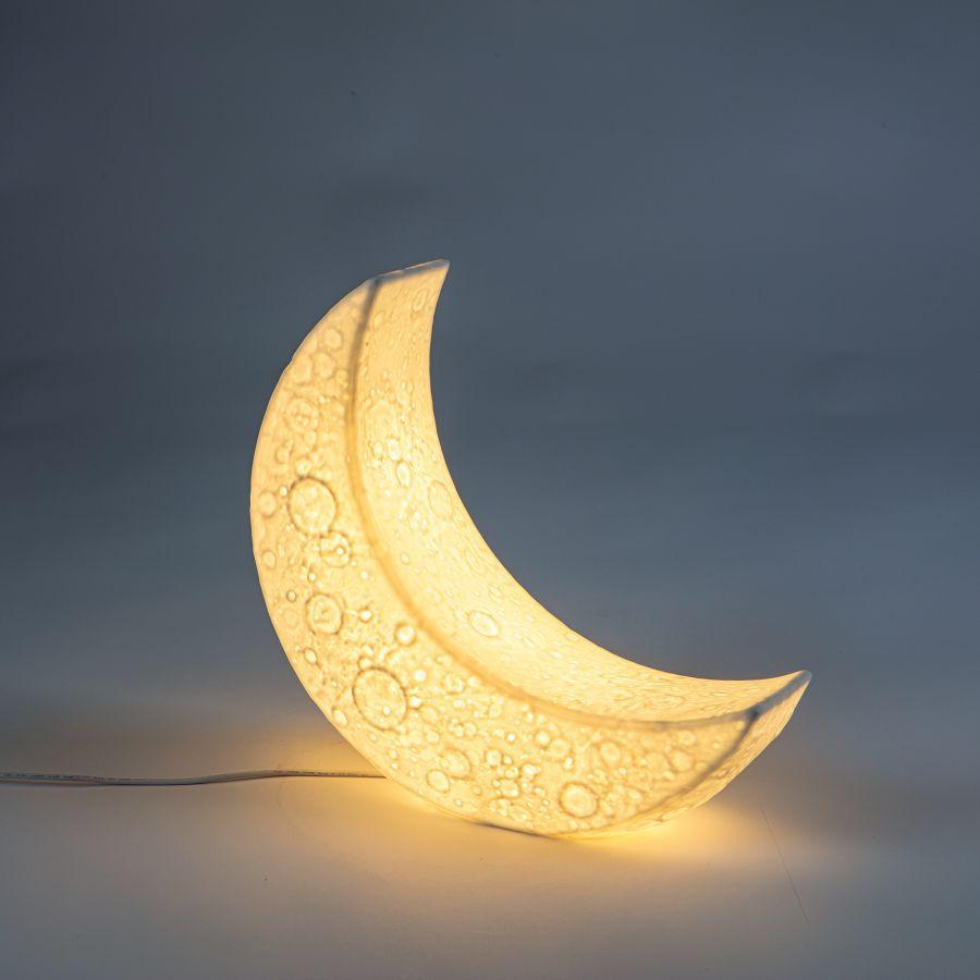 Lampada in porcellana My Tiny Moon Lamp Seletti 14801