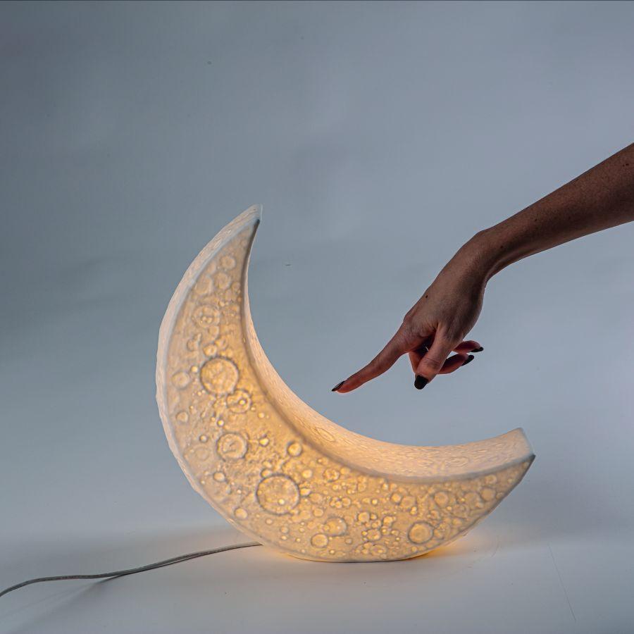 Lampada in porcellana My Tiny Moon Lamp Seletti 14801