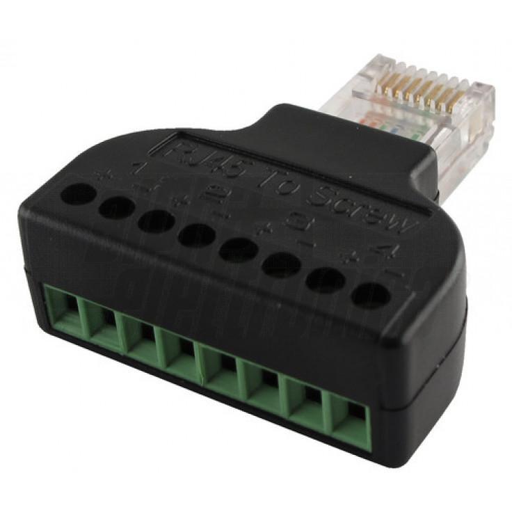 Adattatore da spina RJ45 8P8C a morsetto Alpha Elettronica 94-929