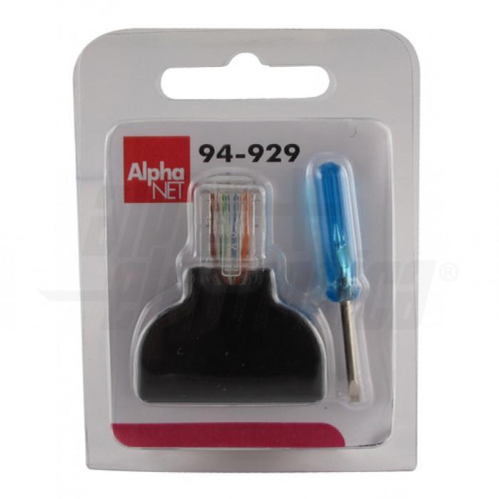 Adattatore da spina RJ45 8P8C a morsetto Alpha Elettronica 94-929