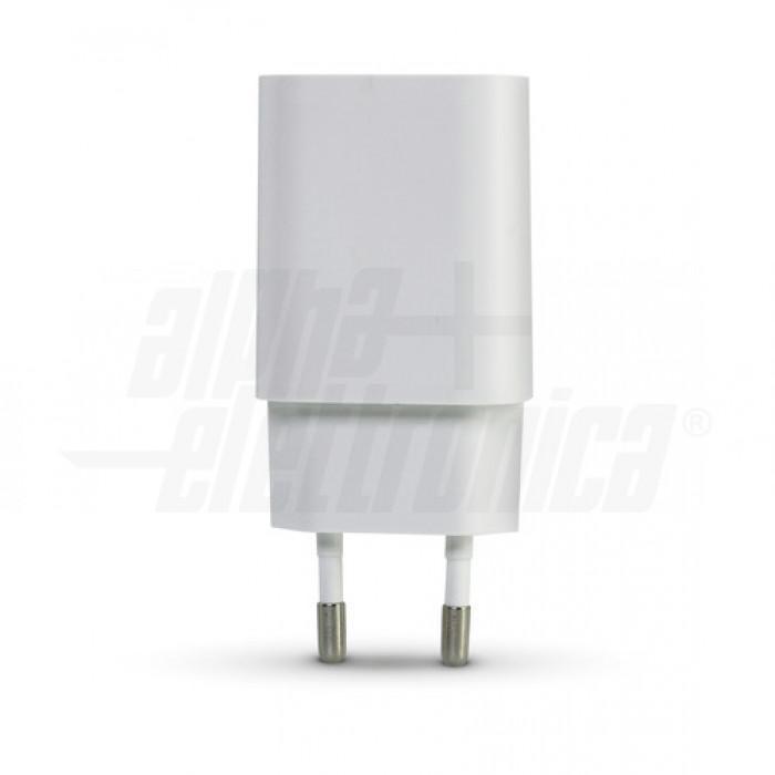 Caricatore USB 5W 1 porta 5V 1A Bianco Alpha Elettronica KD502/1B