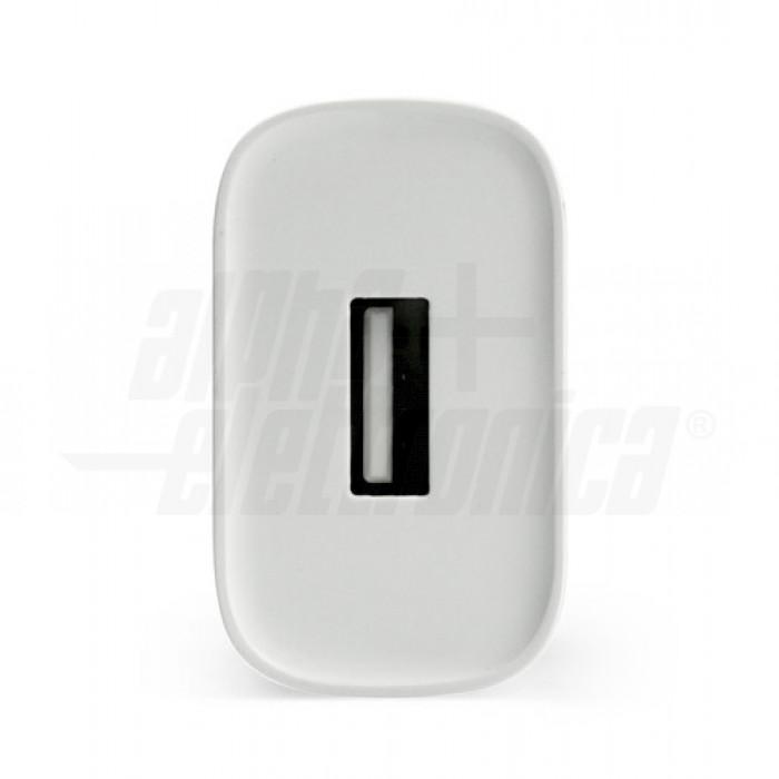 Caricatore USB 10,5W 1 porta 5V 2,1A Bianco Alpha Elettronica KD503/1B