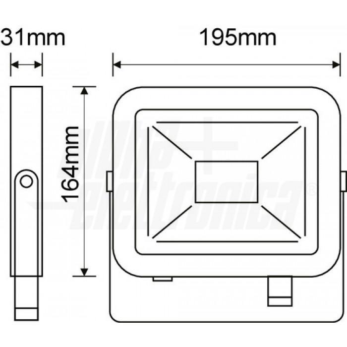 Proiettore Led 30W 230Vac CCT Ultra slim Bianco IP65 Alpha Elettronica JO445/030WCCT