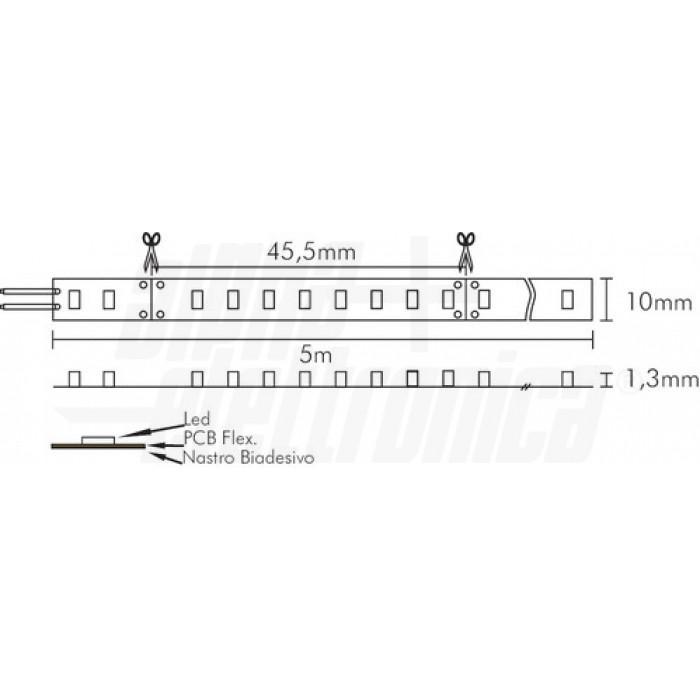 Striscia LED 176 Led/m 2835 24Vdc 23W/m Bianco naturale Alpha Elettronica JO35023242NW