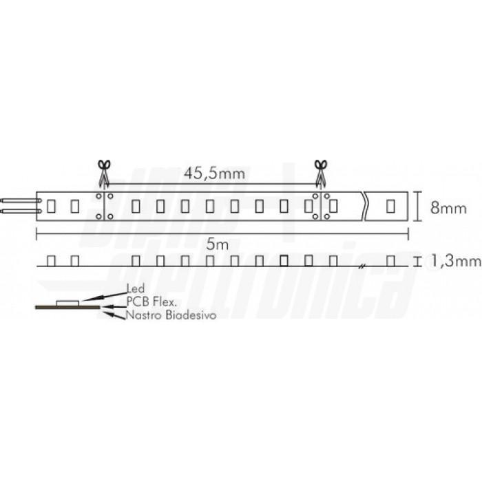 Striscia Led 176 Led/m 2835 24Vdc 14,4W/m Bianco Naturale Alpha Elettronica JO3501441764NW