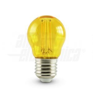 Lampada a filamento led mini bulbo 230vac e27 4,5w gialla  lf350y