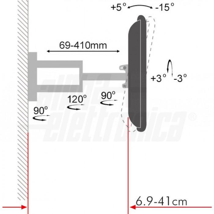 Supporto TV LCD orientabile e inclinabile da 32 a 70 pollici Alpha Elettronica SU3270/20