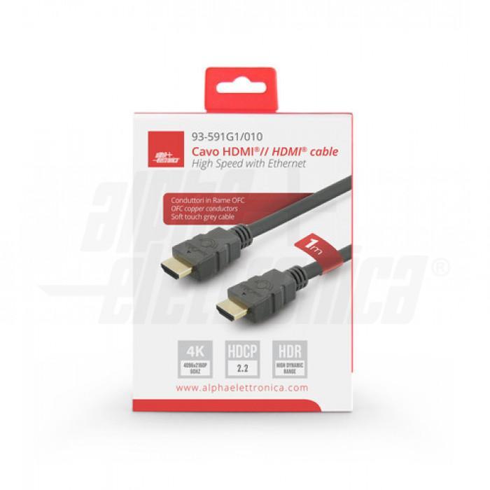 Cavi HDMI High Speed with Ethernet 1m Alpha Elettronica 93-591G1/010