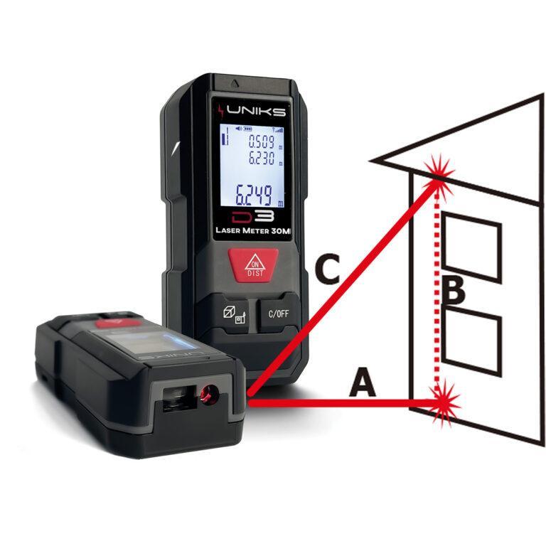 Misuratore metro laser 30 metri Uniks D3