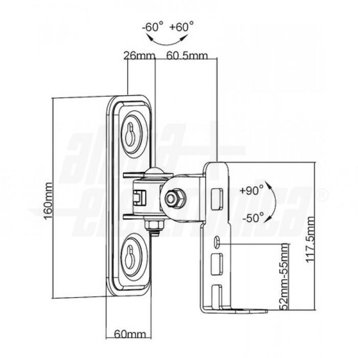 Supporto per casse acustiche orientabile Alpha Elettronica SU606