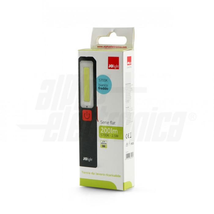 Torcia a Led slim tascabile a batteria 2,5W Alpha Elettronica JO463PW