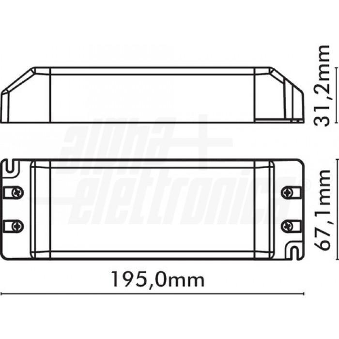 Alimentatore slim per LED a tensione costante 200W 24V IP20 Alpha Elettronica KL238-24