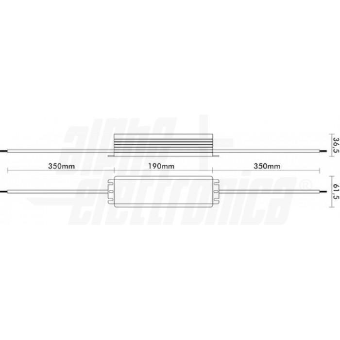 Alimentatore per LED a tensione costante 150W 24Vdc IP67 Alpha Elettronica KL366-24