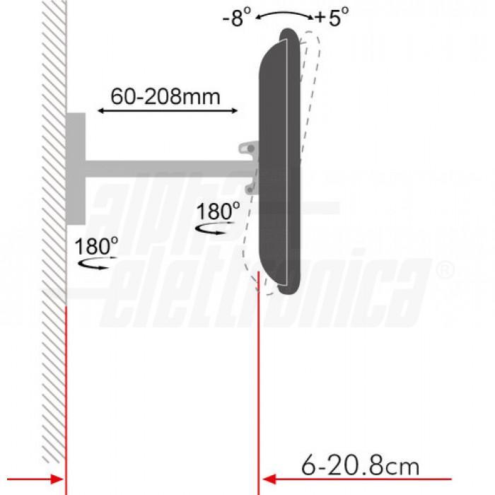 Supporto TV da parete orientabile da 23 a 55 pollici Alpha Elettronica SU2355/42