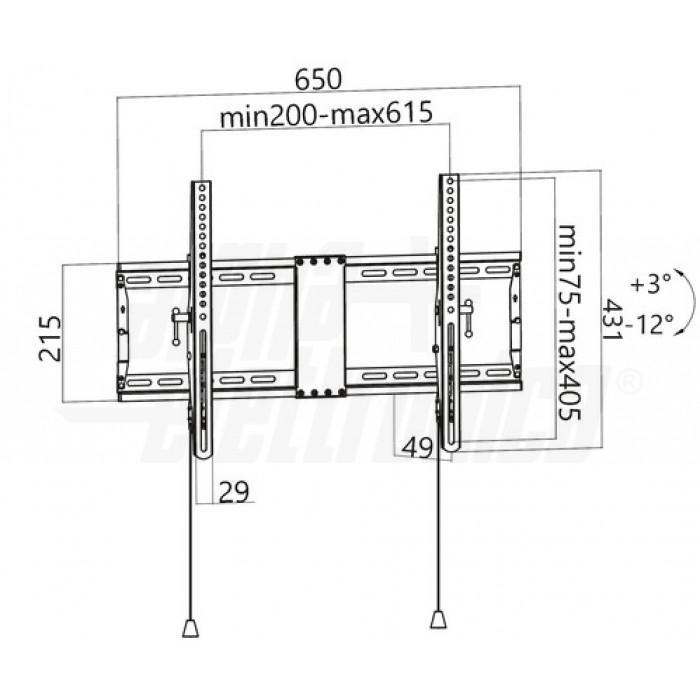 Supporto TV universale orientabile da 37 a 80 pollici Alpha Elettronica SU3780/00