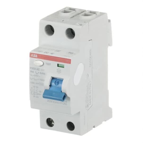 Interruttore differenziale puro F202 AC 25A 30MA 2P Abb F427800