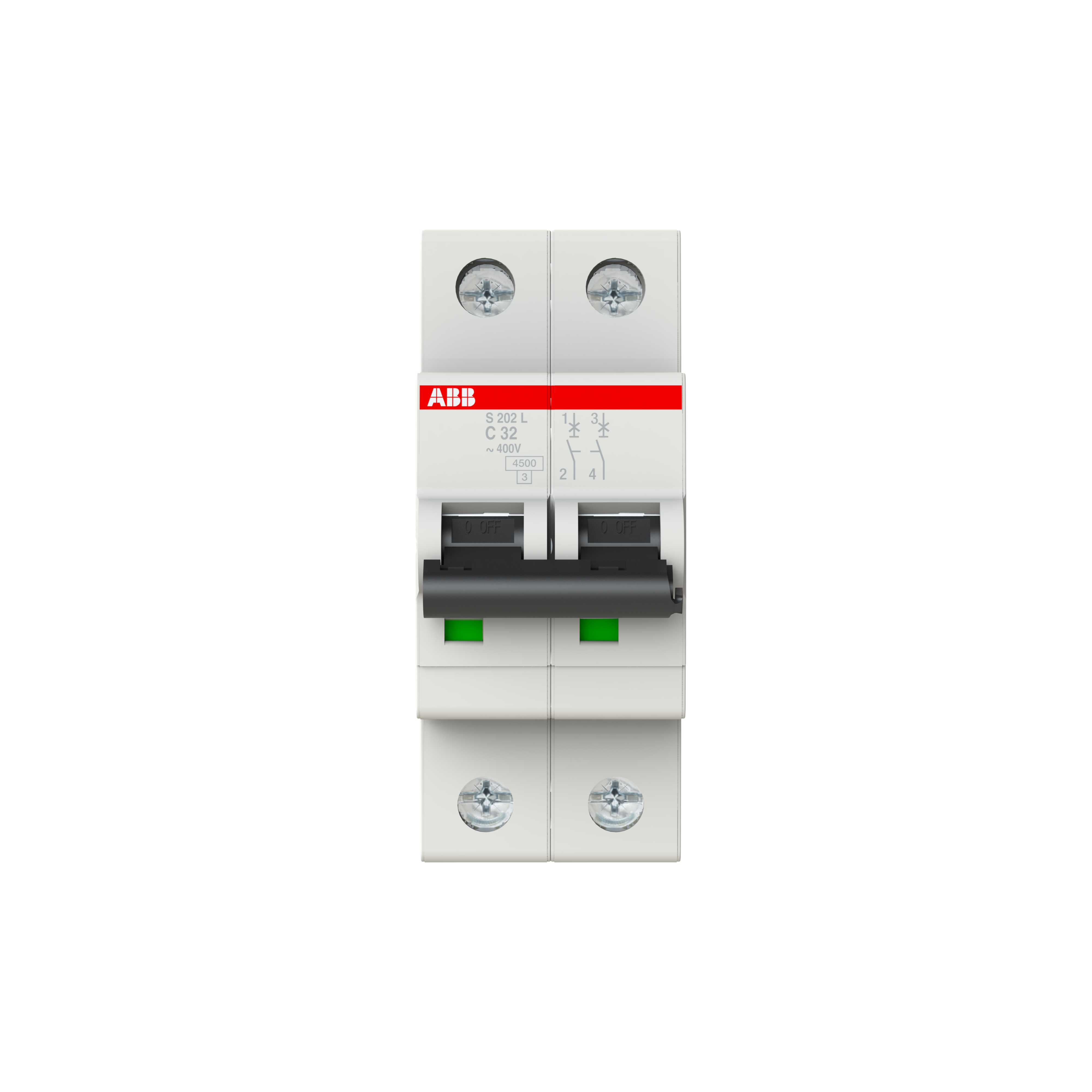 Interruttore magnetotermico automatico S202L C32 4,5KA 2P Abb S598514