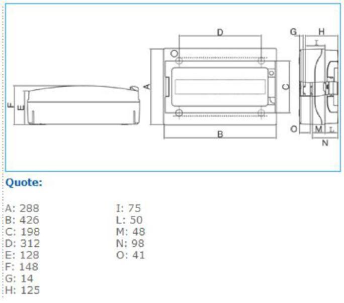 Centralino IP65 18 moduli portella fume GRIGIO IP65 18 GRI Bocchiotti B06524