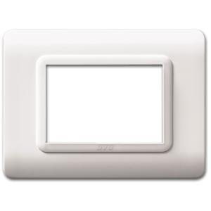 Placca tecnopolimero s44 bianco 3 moduli  44py03b