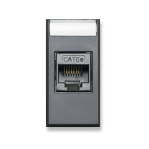 Presa rj45 cat6 utp tekla s44 colore grigio 1 modulo 445027c6