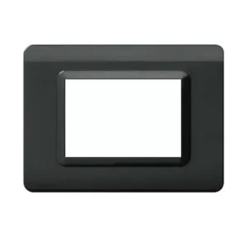 Placca tecnopolimero S44 colore grigio scuro 3 Moduli Ave 44PY03GSL