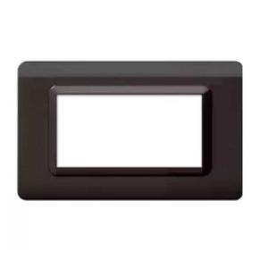 Placca tecnopolimero s44 colore grigio scuro 4 moduli 44py04gsl