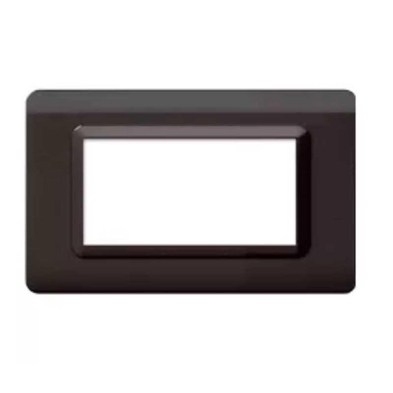 Placca tecnopolimero S44 colore grigio scuro 4 Moduli 44PY04GSL