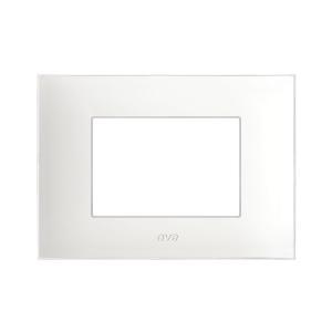 Placca tecnopolimero young s44 colore bianco totale 3 moduli  44pj03bt