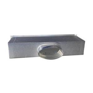 Plenum porta bocchetta con attacco posteriore diametro 150mm 300x150mm  plp300x150-d150