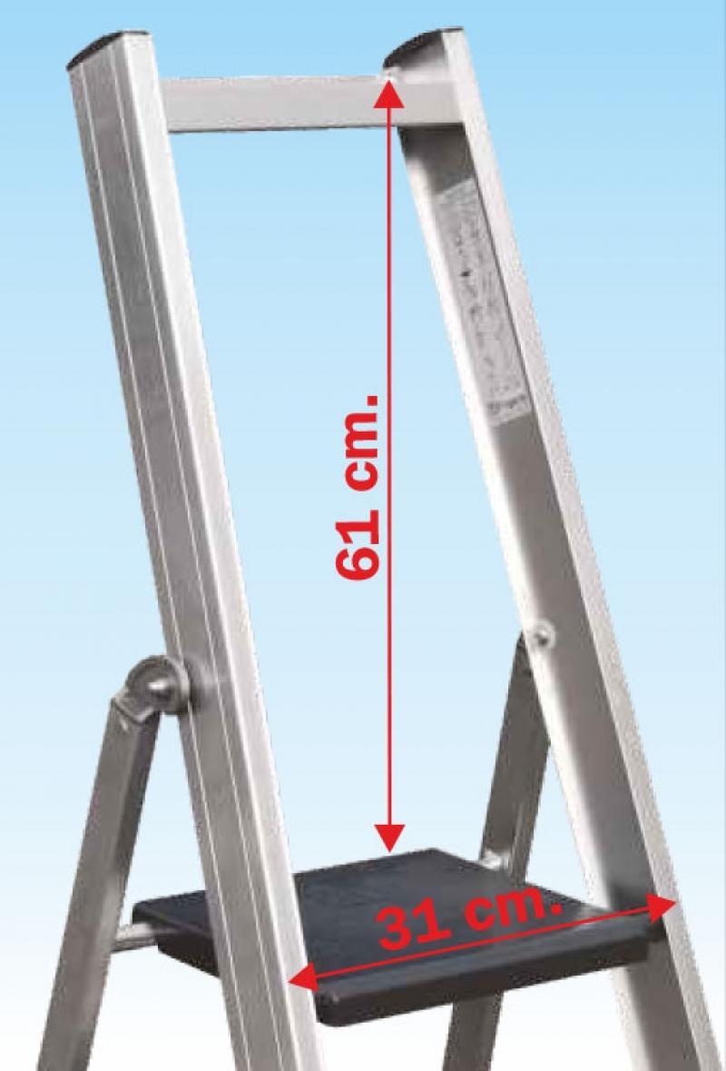 Scala alluminio 8 gradini professionale a cavalletto Frigerio SCA 6026/08