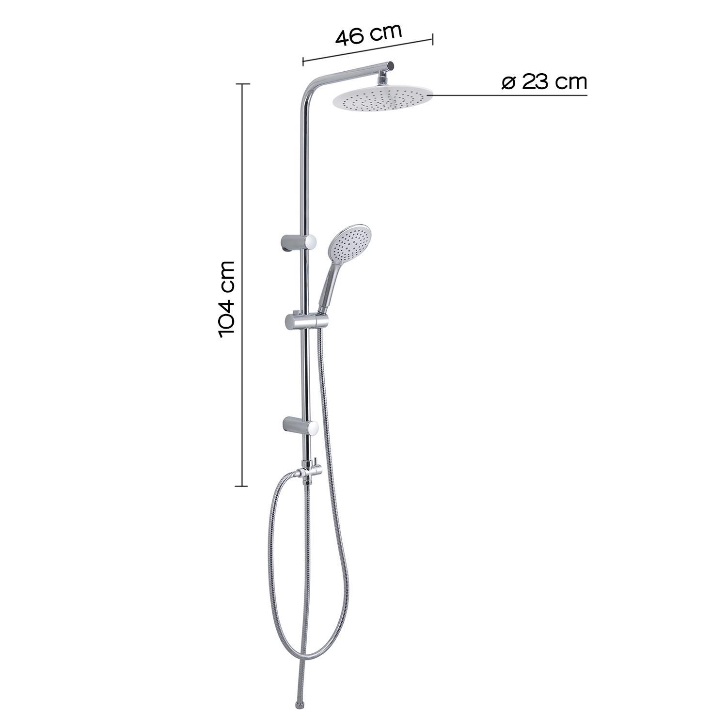 Colonna doccia cromata 3 getti con soffione 23cm EASY 01 Gedy GYSC10001