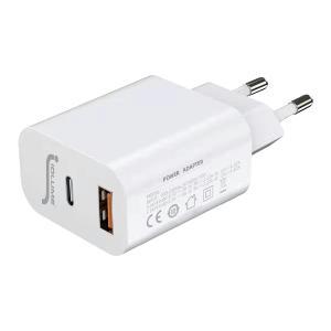 Caricabatteria usb rapido con tecnologia fast charge usb-c usb-a 20w  io3942101