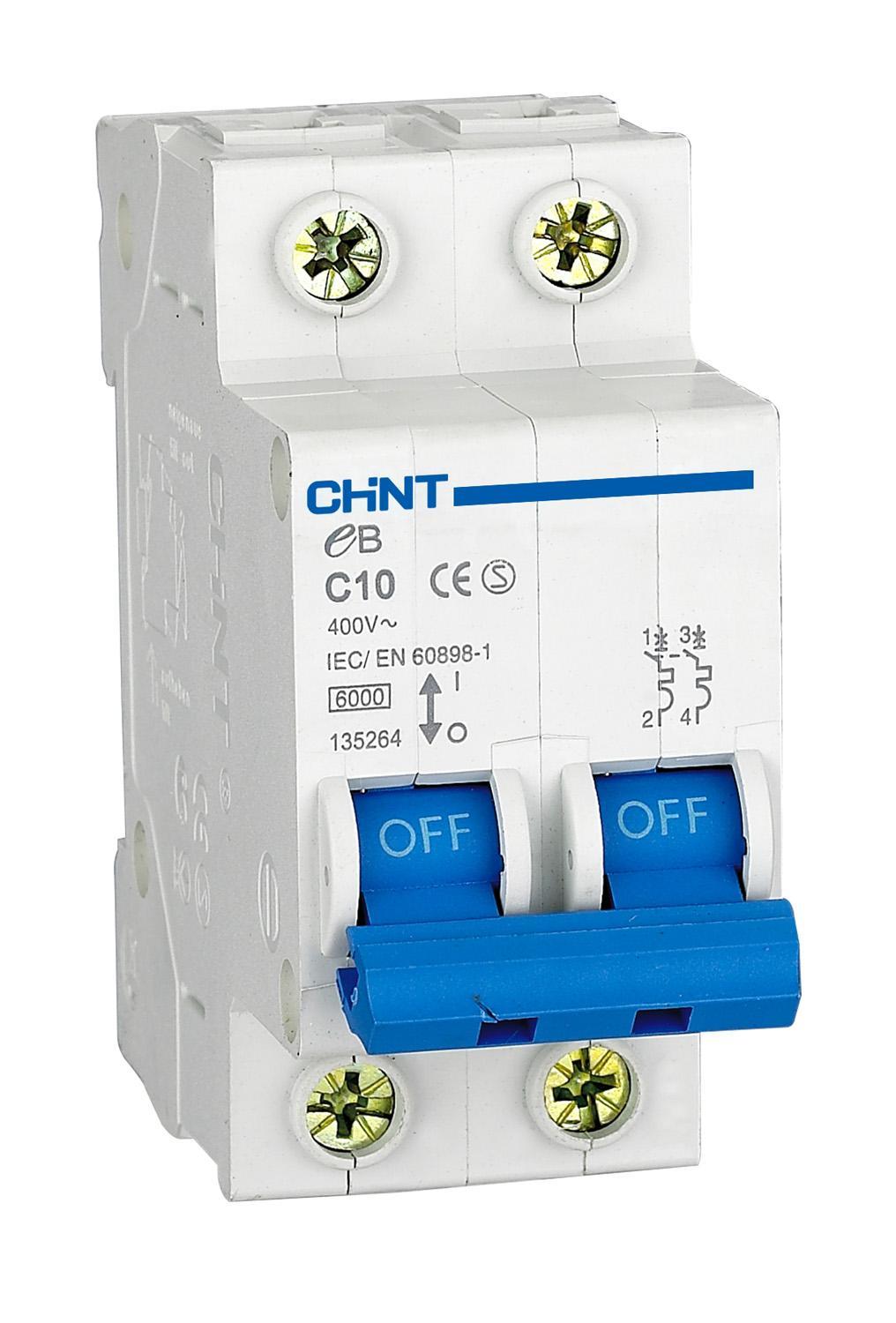 Interruttore magnetotermico 2P 25A 4,5kA Curva C eB/C25-2P-4,5 Chint 186468