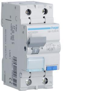 Interruttore magnetotermico differenziale 1p+n 4.5ka c-32a 30ma ac 2m  adc832h