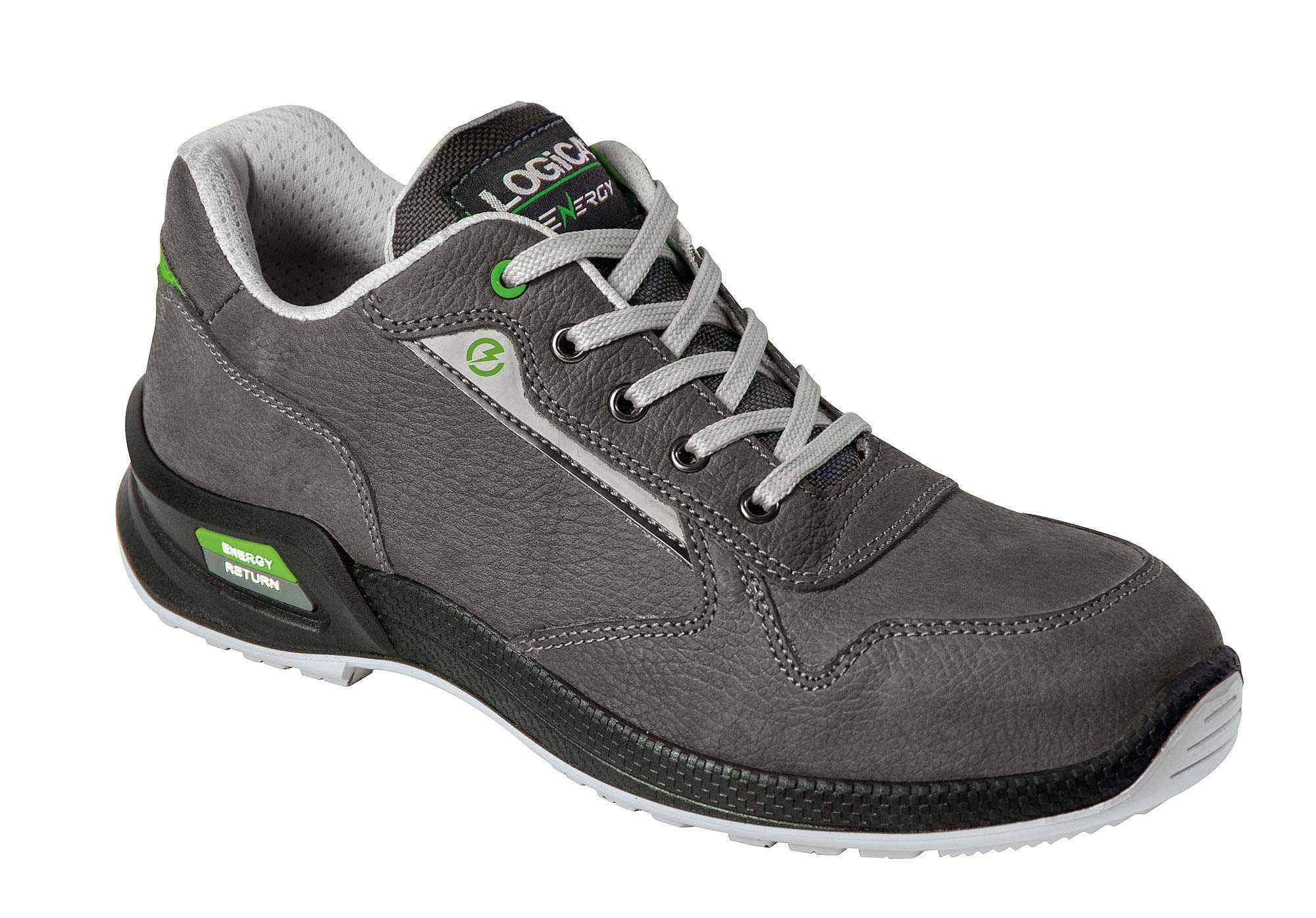 Scarpe antinfortunistica taglia 43 S3 con punta in alluminio ESD colore grigio Logica TIBET-43