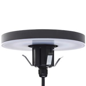 Lampione led testa palo 15watt 4000k colore nero coled round  1062182n