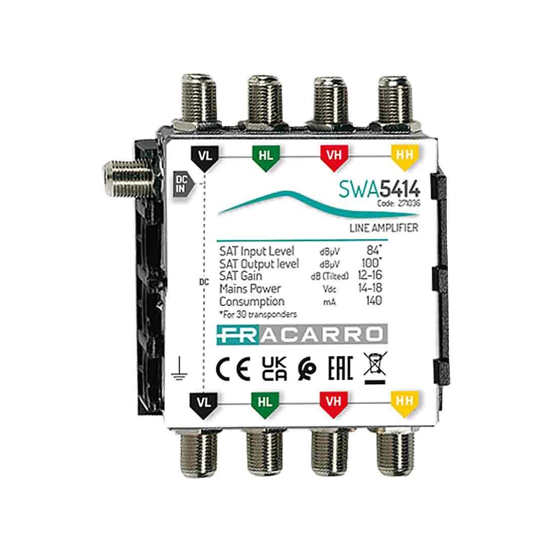 Amplificatore di linea 4 ingressi SAT SWA5414 Fracarro 271036