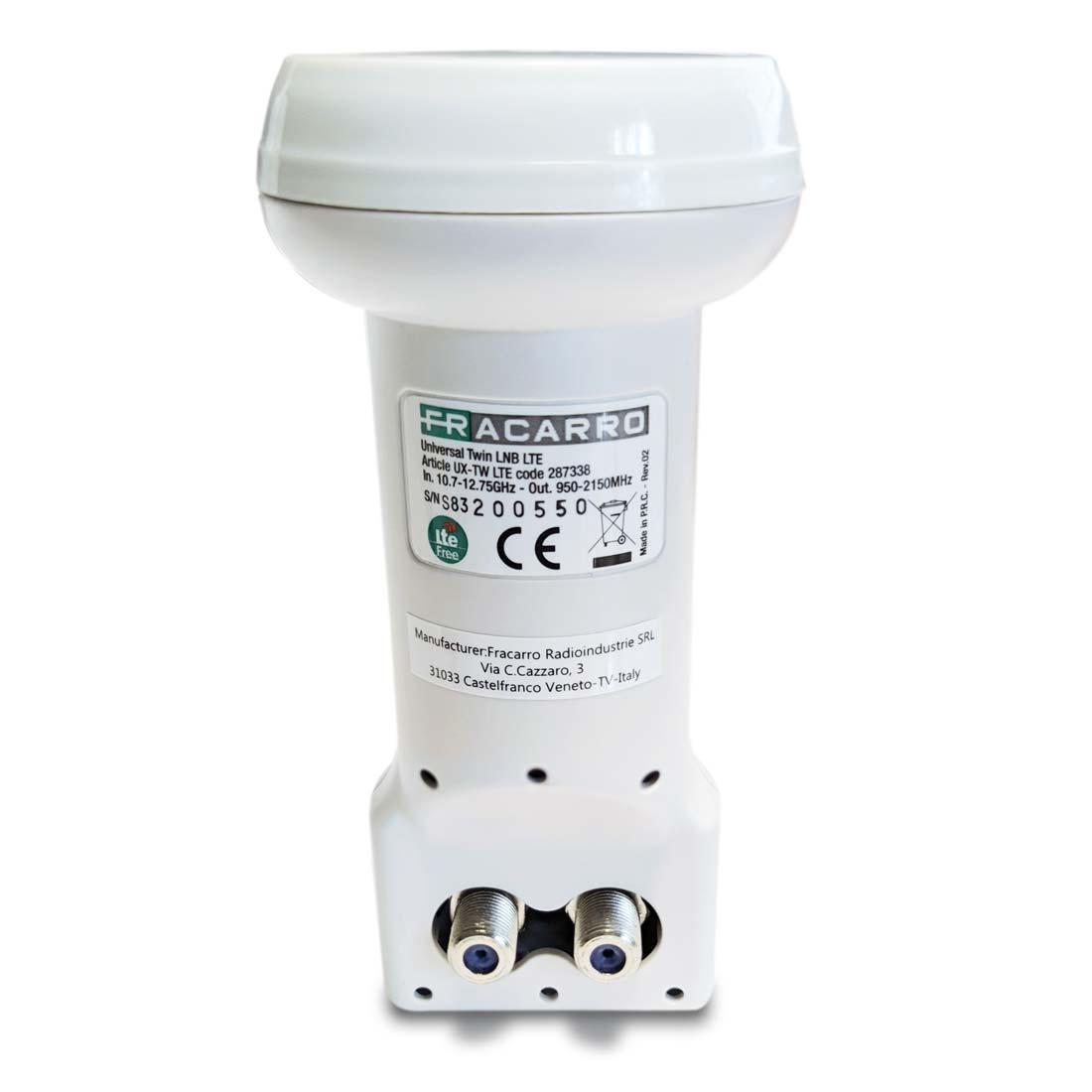 LNB Twin con 2 uscite universali e filtro LTE UX-TW LTE Fracarro 287338