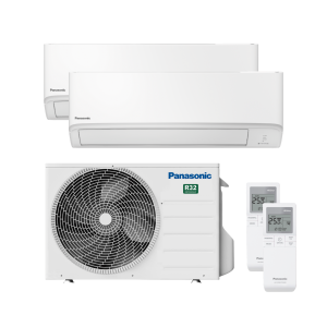 Kit condizionatore 9000 + 9000 btu dual split serie tz  cu-2z41tbe + (2) cs-tz25zkew