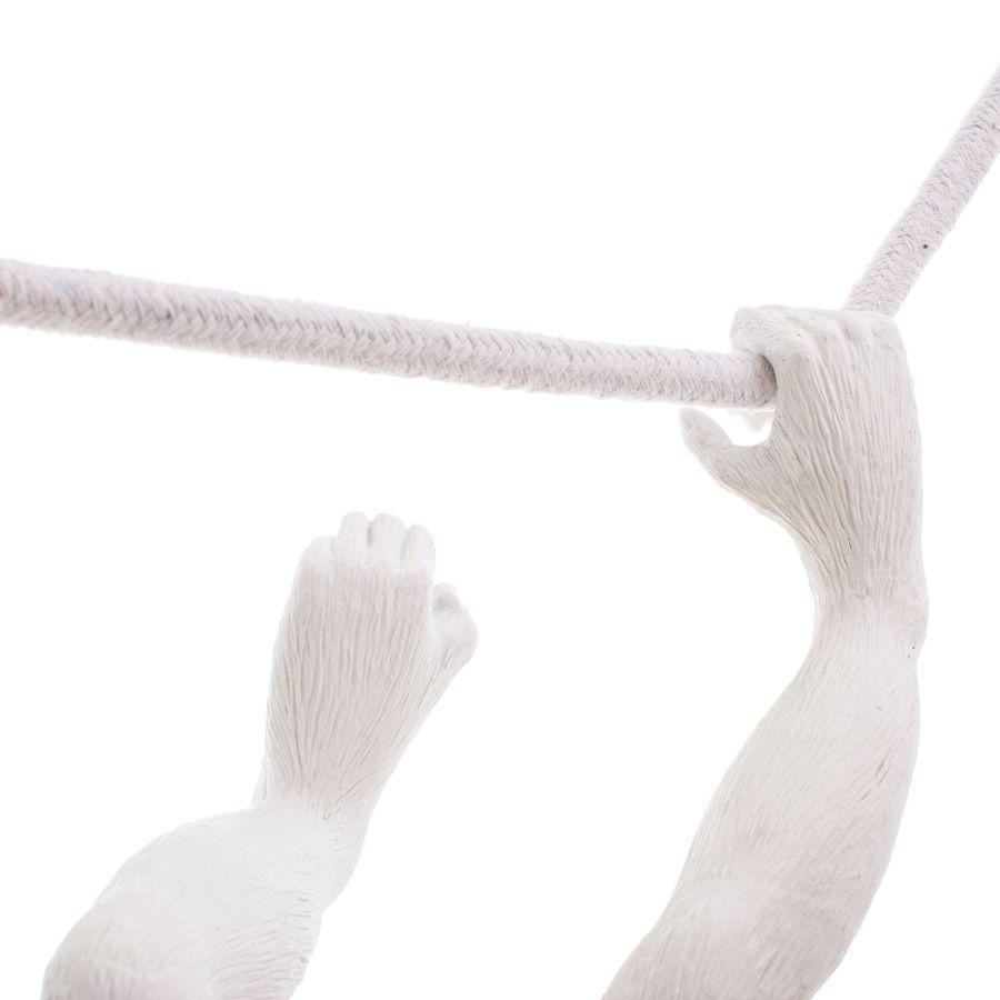 Lampada in resina indoor The Monkey Lamp Swing Bianco 59x40cm Seletti 14875