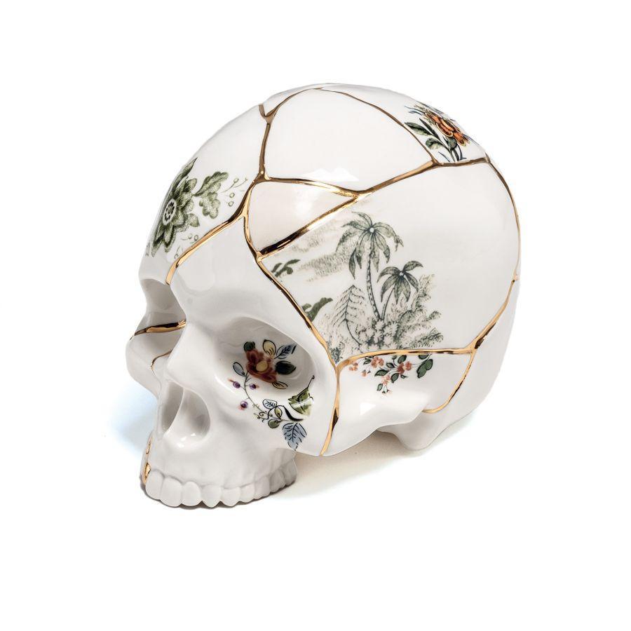 Teschio in porcellana Kintsugi Skull Seletti 09943