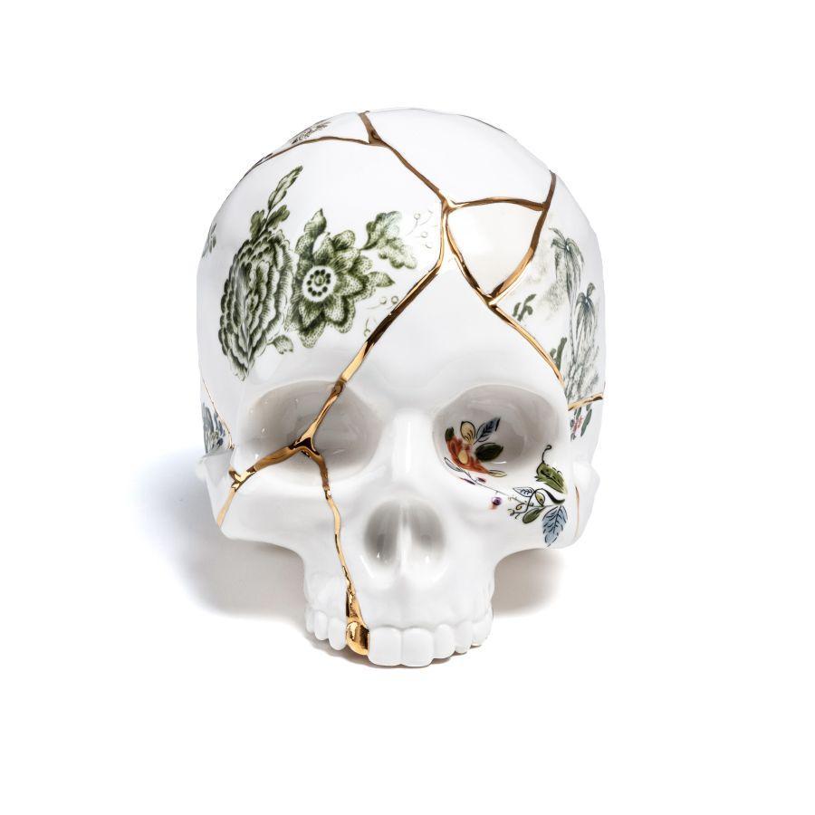 Teschio in porcellana Kintsugi Skull Seletti 09943