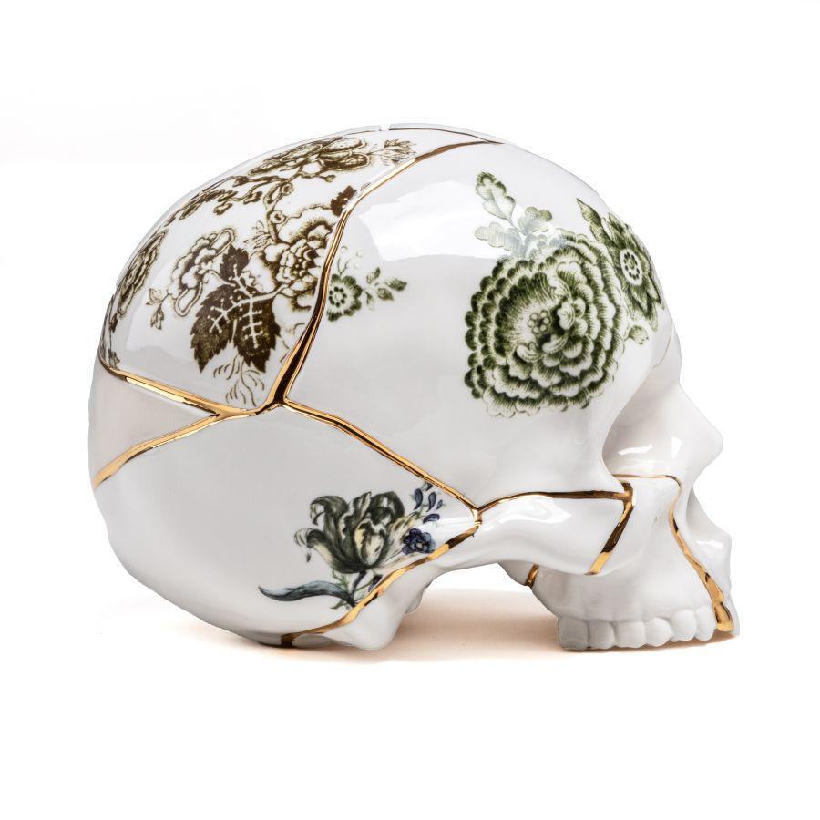 Teschio in porcellana Kintsugi Skull Seletti 09943