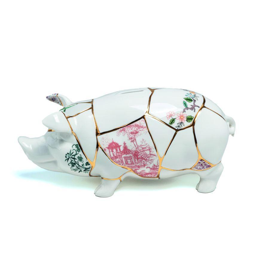 Salvadanaio in porcellana Kintsugi Piggy Bank Seletti 09942