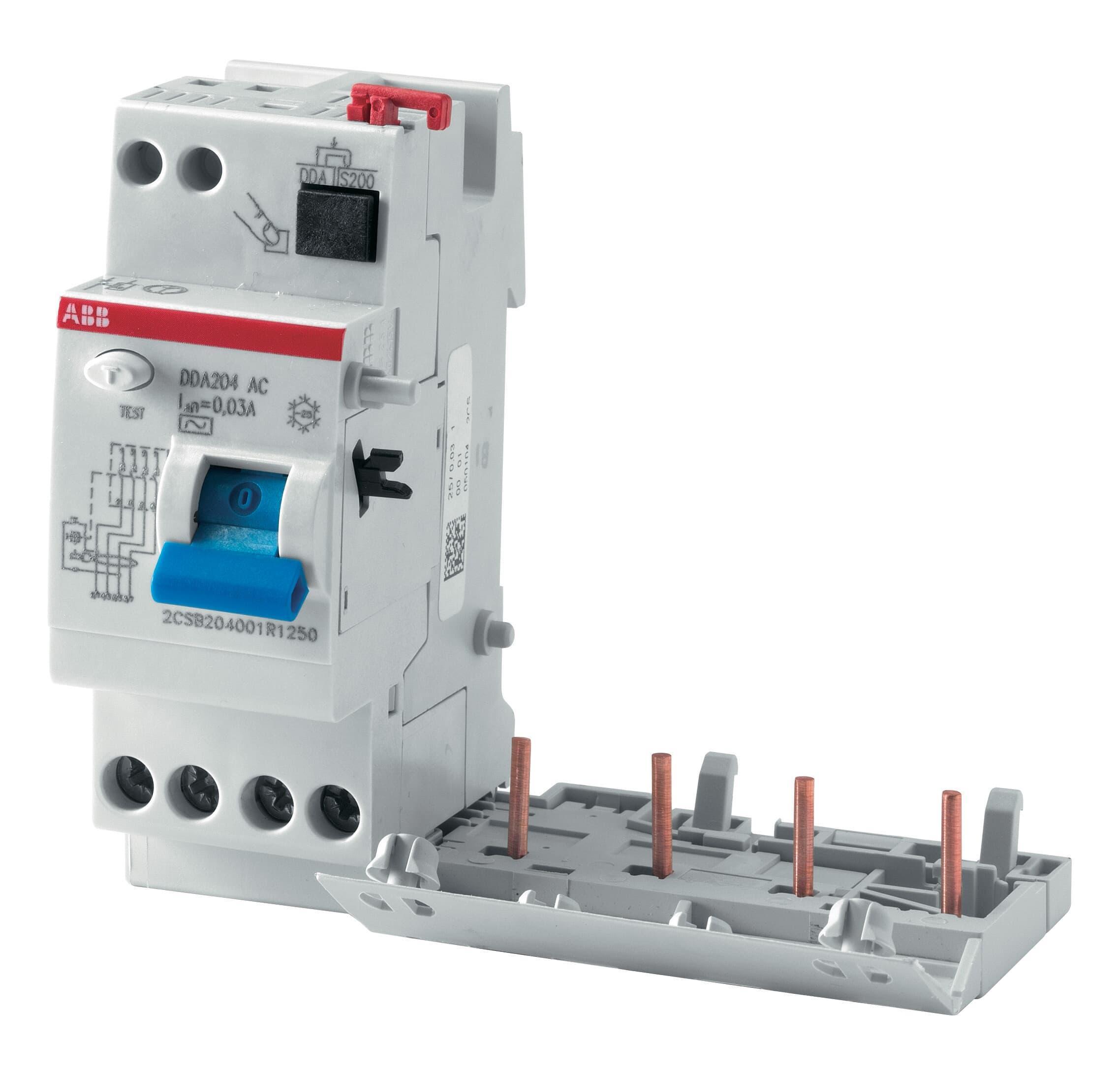 Blocco differenziale DDA204 AC 25A 30MA 4P Abb B427939