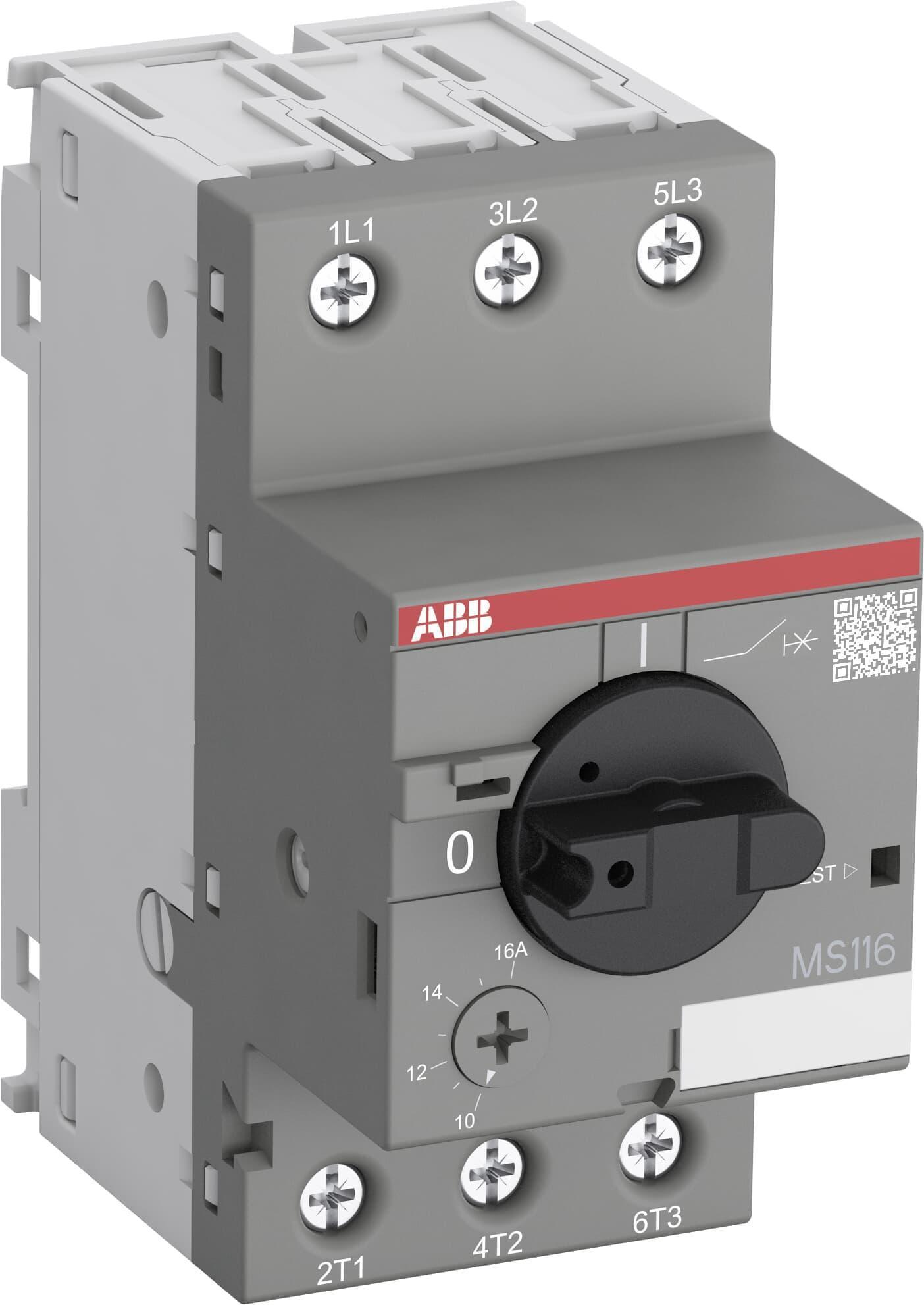 Interruttore salvamotore MS116 4 00-6 30A 50KA Abb EP 089 5