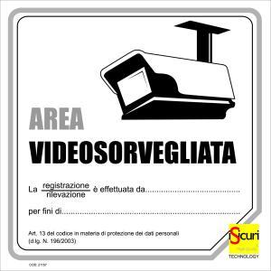 Cartello segnalazione area videosorvegliata  21157