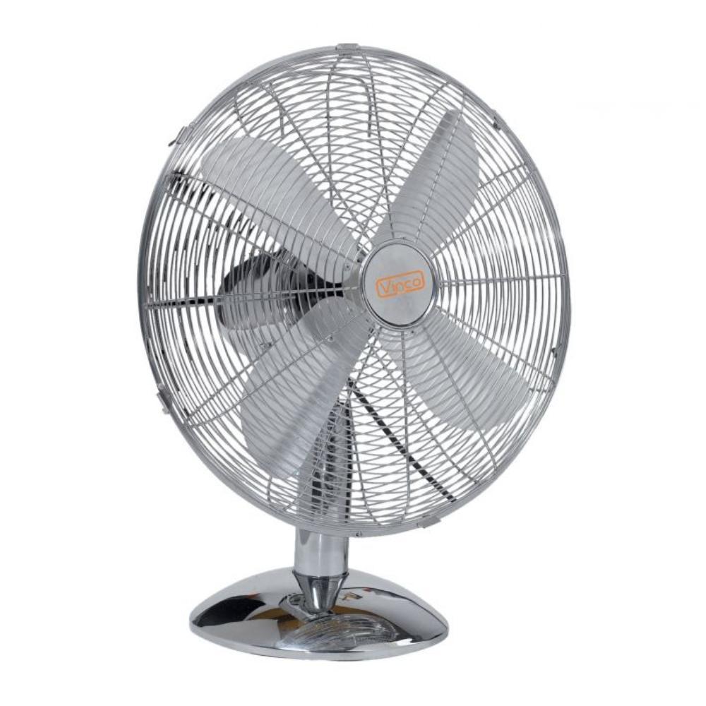 Ventilatore da tavolo cromato 30cm Vinco 70603